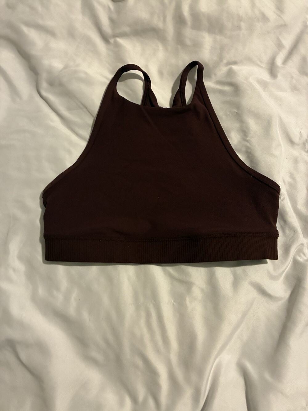Athleta Key Hole Sports Bra - Size Small in Burgundy/Cassis Color